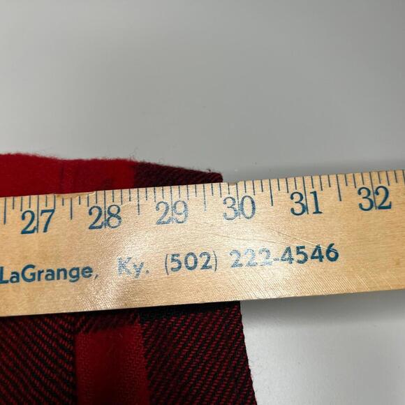 Vintage Woolrich Buffalo Plaid Wool Jacket Red Black USA Made Hunting Coat M - Picture 4 of 13